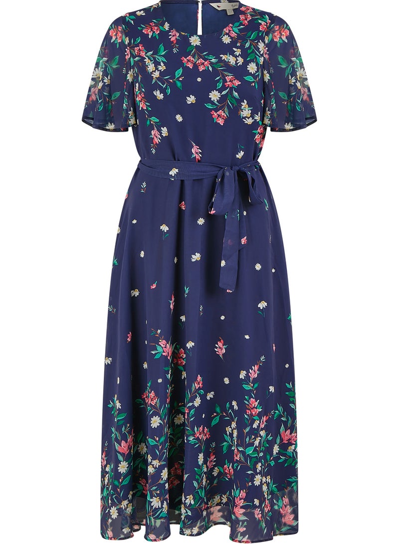 Yumi Floral Chiffon Dress - Image 4
