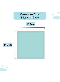 The White Cradle The White Cradle Baby Nursery Swaddle Blanket Wrap 2pcs Pure Organic Cotton Double Layer Muslin Cloth STERILISED for Your Childs Protection Super Soft Absorbent Large 112x112cm Blue Grey  - Image 4