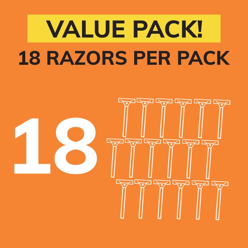 BIC Sensitive 2 Disposable Razors for Men With 2 Blades for Sensitive Skin, 18 Count Value Pack of Shaving Razors - Image 2