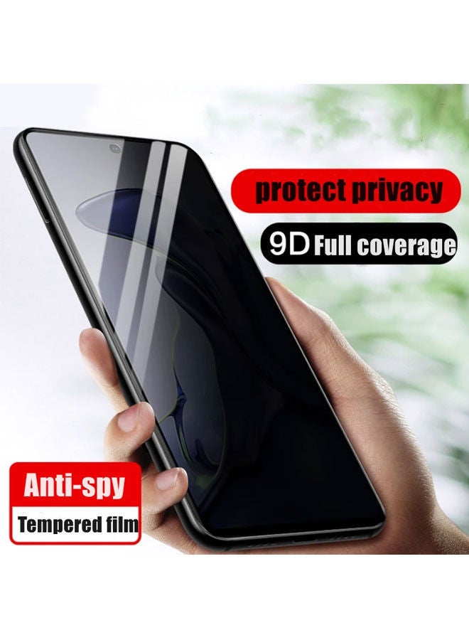 EYE CATCH 5D Anti-Spy Privacy Tempered Glass Screen Protector For Oppo Reno 5 Black - Image 1