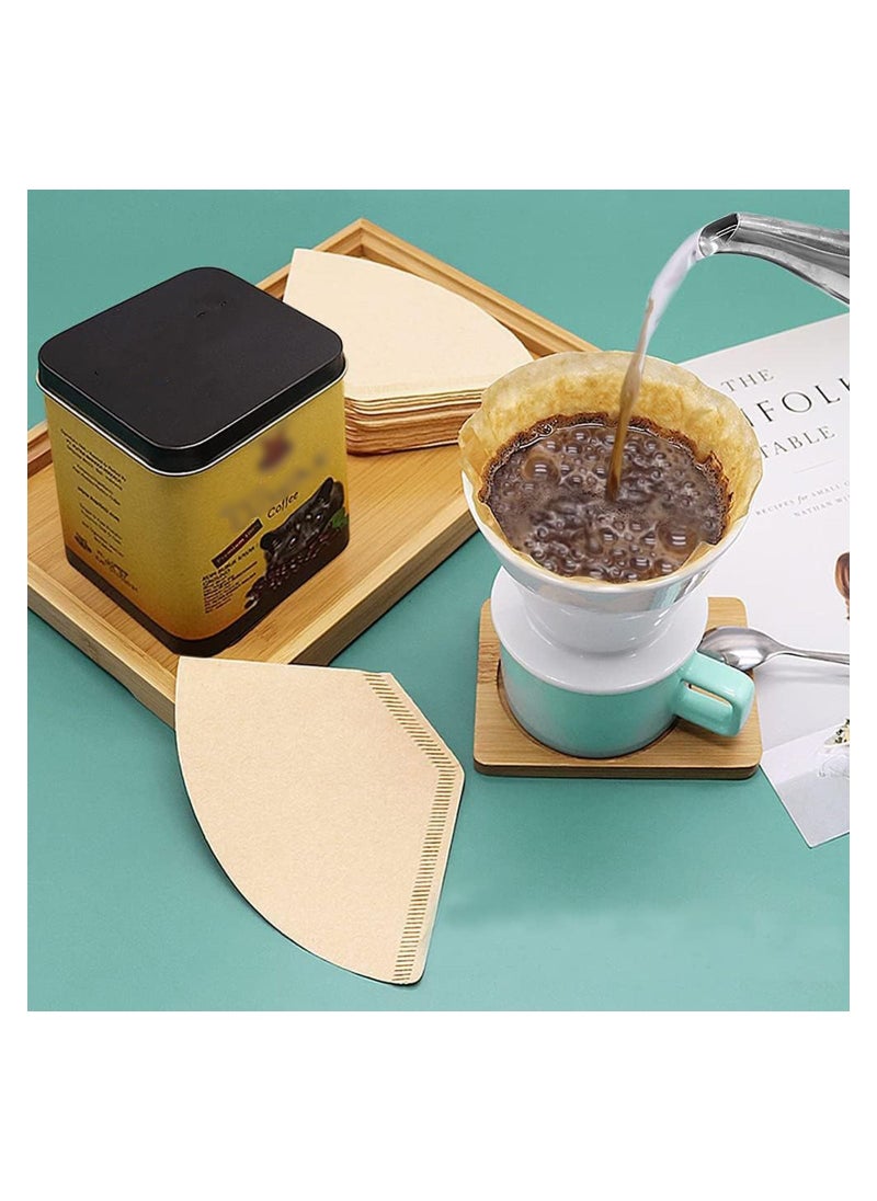 SYOSI - Cone Coffee Filters Size 2 Coffee Filters Cone Paper, Natural Unbleached Paper Filters for Pour Over Coffee Dripper and Coffee Maker 200PCS - Image 1