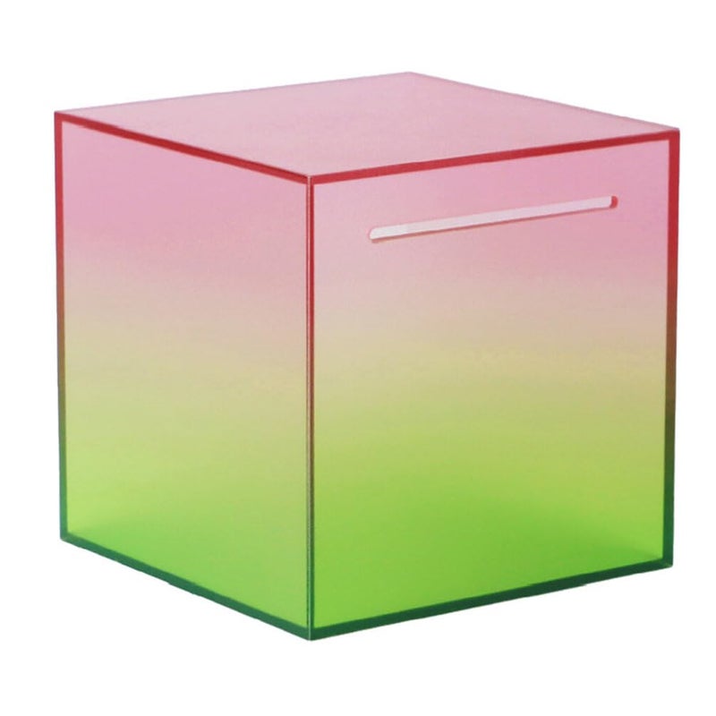 Transparent Acrylic Piggy Bank 19x19x19cm Money Savings Container for Home Office Decor - Image 2