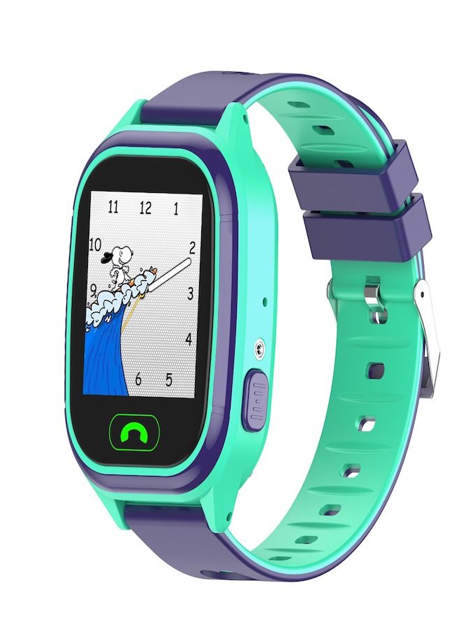 A smart watch for children with a touch screen and a SIM card for calls and text messages with advanced security features