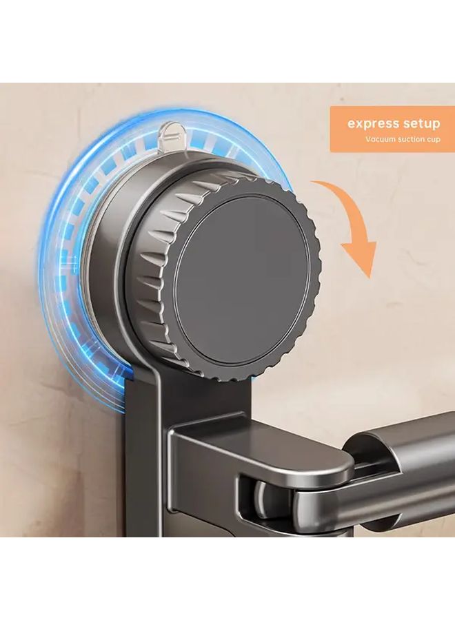 Extendable Double Pole Towel Rack 15 75inch Suction Cup Drill Free Bathroom Holder - Image 2