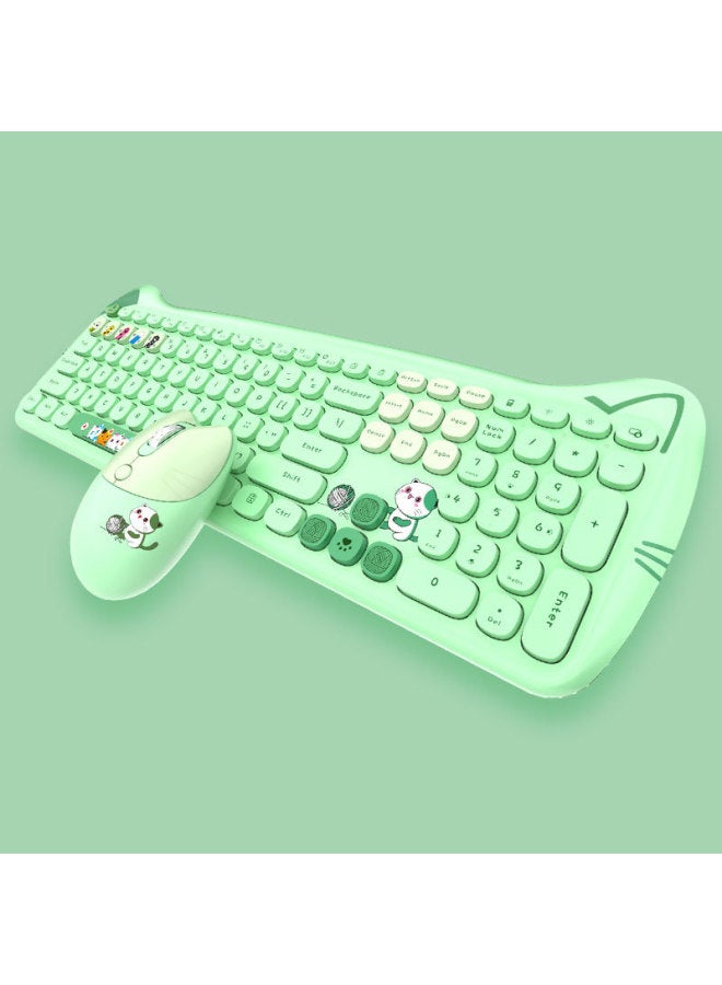 Skyscraper Meow Meng PLUS Wireless Keyboard Mouse Suit Girls Cute Chocolate Office Unlimited Keyboard-Specifications:Meow Meng (black Pink Berry)  - Image 3