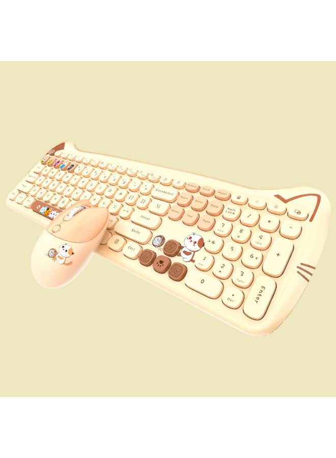 Skyscraper Meow Meng PLUS Wireless Keyboard Mouse Suit Girls Cute Chocolate Office Unlimited Keyboard-Specifications:Meow Meng (black Pink Berry)  - Image 4