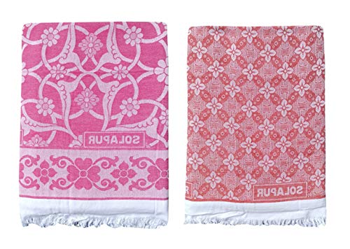 Mandhania Super Soft Premium Light Weight Solapur Chaddar 100% Cotton Dailyuse Single Bed Blanket Pack of 2 (203) - Image 1