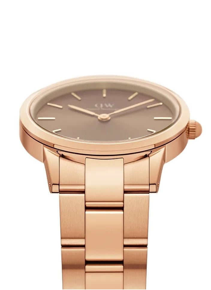 DANIEL WELLINGTON - Daniel Wellington Iconic Link Amber Watches for Women with Gold Stainless Steel Strap - 28mm - Image 1