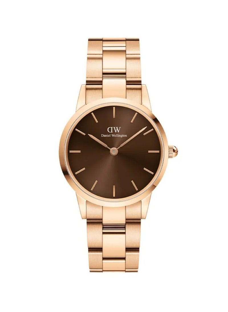 DANIEL WELLINGTON - Daniel Wellington Iconic Link Amber Watches for Women with Gold Stainless Steel Strap - 28mm - Image 1