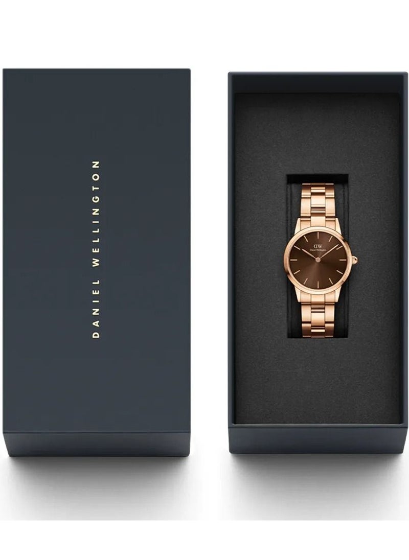 DANIEL WELLINGTON - Daniel Wellington Iconic Link Amber Watches for Women with Gold Stainless Steel Strap - 28mm - Image 1