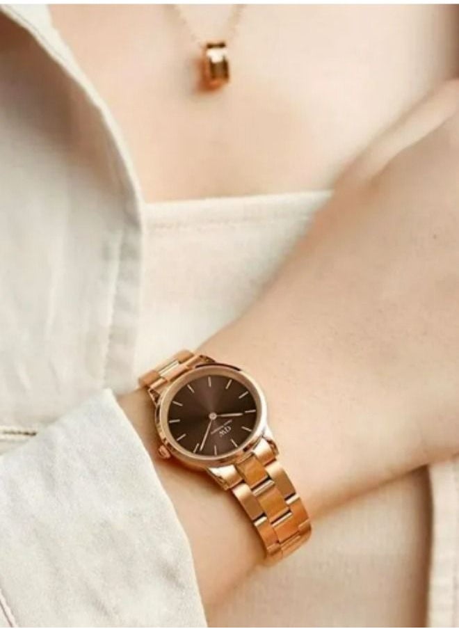 DANIEL WELLINGTON - Daniel Wellington Iconic Link Amber Watches for Women with Gold Stainless Steel Strap - 28mm - Image 1