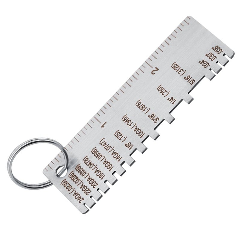 Thickness Gauge Stainless Steel Thicken Design - Clear Etched Markings Welding Gage for Metal Sheet Size Inspection & Welding Work - Image 4