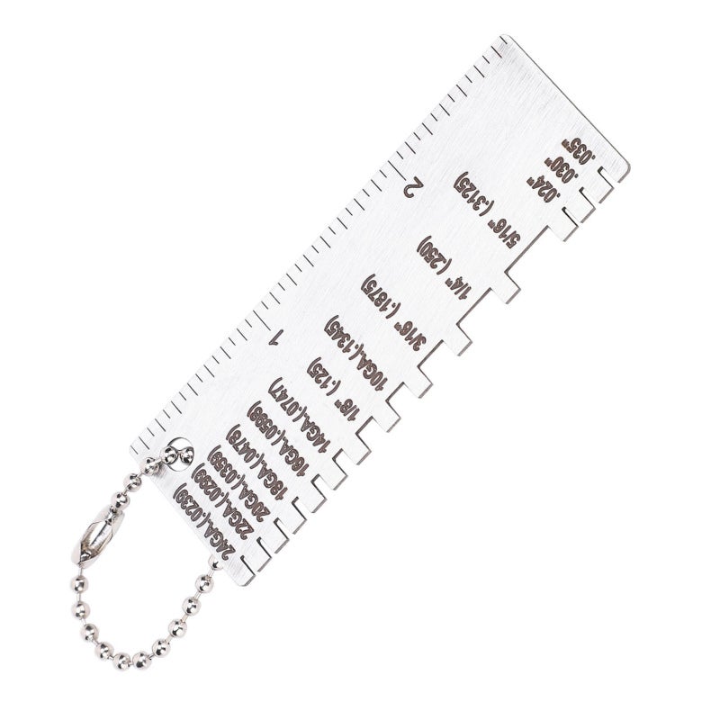 Thickness Gauge Stainless Steel Thicken Design - Clear Etched Markings Welding Gage for Metal Sheet Size Inspection & Welding Work - Image 5