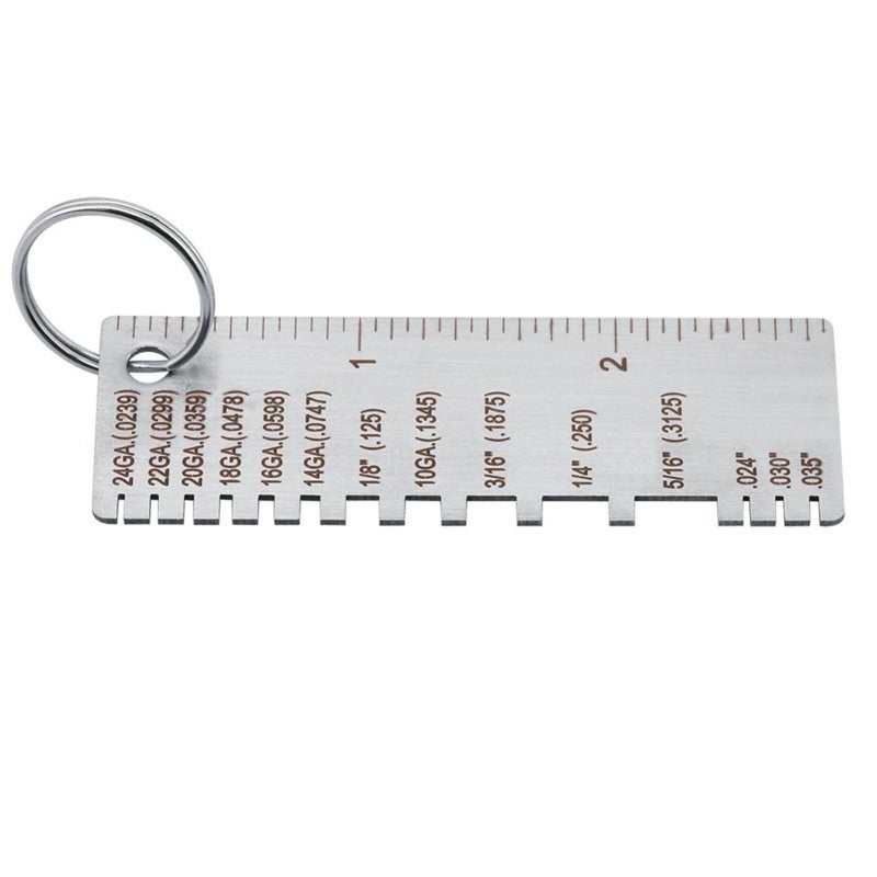 Thickness Gauge Stainless Steel Thicken Design - Clear Etched Markings Welding Gage for Metal Sheet Size Inspection & Welding Work - Image 2