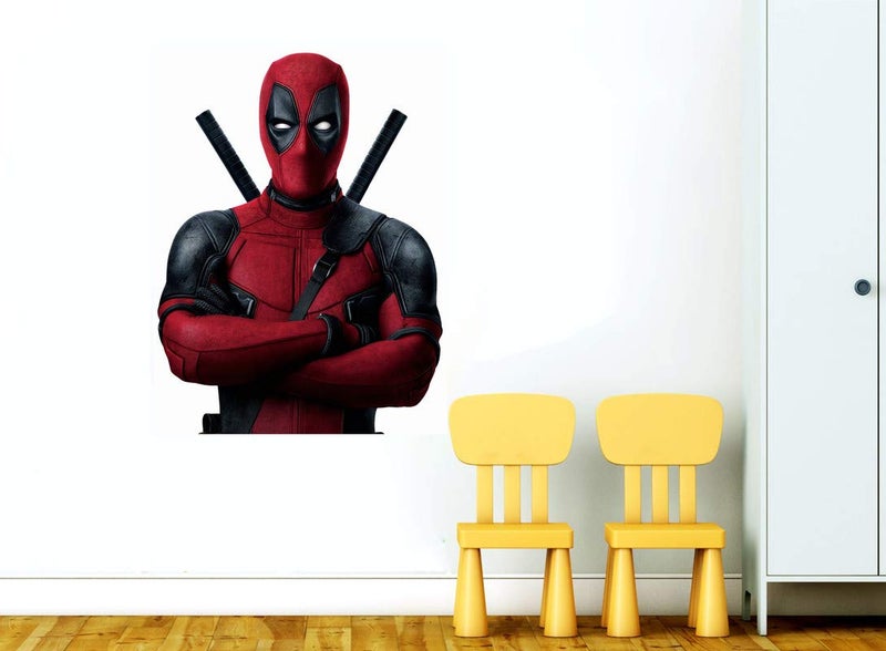 DivineDesigns Deadpool Guns Sticker (Size :- 53 X 71 cm) | Wall Sticker for Living Room/Bedroom/Office and All Decorative Stickers - Image 2