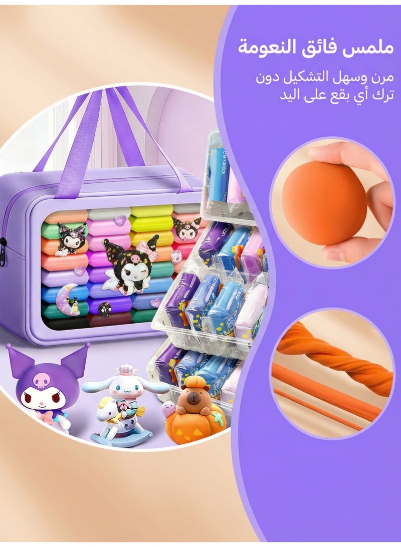 Beauenty 108 Colors Plasticine with 3 Sculpting Tools, Air Dry Clay, Modeling Clay Kit, DIY Plasticine for Children Education - Image 2
