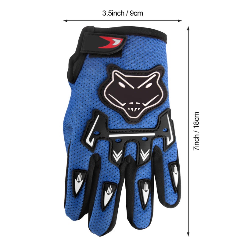 JAGASOL Kids Dirt Bike Gloves, Kids & Youth Power Sports Riding Gear for Motorcycle, BMX, Mountain Bike, ATV, Full Finger Children Gloves for Outdoor Sports Cycling Camping Fishing - Image 3