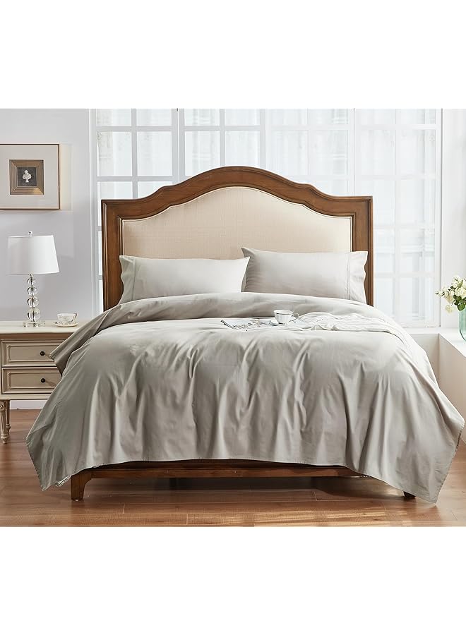 erorex 100 Percent Bamboo Bed Sheet Set With Pillowcases 4 Pieces Including 1 X Fitted Sheet 2 X Pillow Covers 1 X Flat Sheet Breathable And Machine Washable Queen Size - Image 5