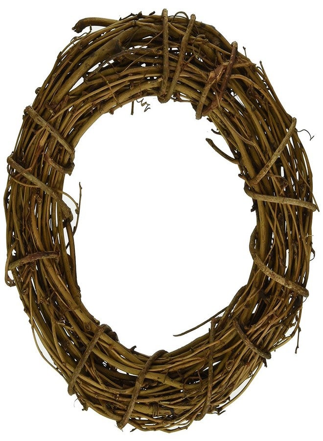 Queenland Natural Grapevine Wreath Rustic Ring Wreath DIY Crafts Base for Christmas Wreath Door Garland Home Decoration Gift Hanging Decor 6 inches,Pack of 1 - Image 1