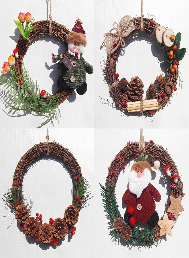 Queenland Natural Grapevine Wreath Rustic Ring Wreath DIY Crafts Base for Christmas Wreath Door Garland Home Decoration Gift Hanging Decor 6 inches,Pack of 1 - Image 4
