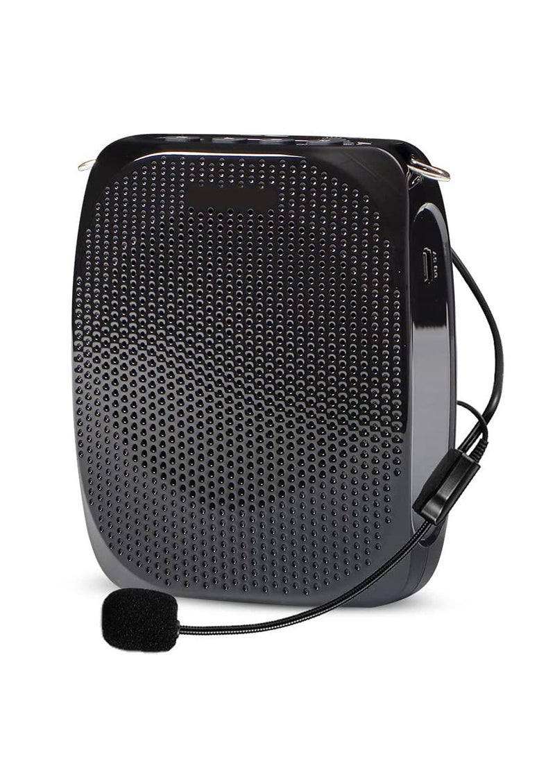 Arabest Portable Voice Amplifier, Personal Speaker with Microphone Headset and Waistband, Rechargeable Personal Amplifier for Teachers Tour Guides Coaches Yoga Fitness (Black) - Image 1