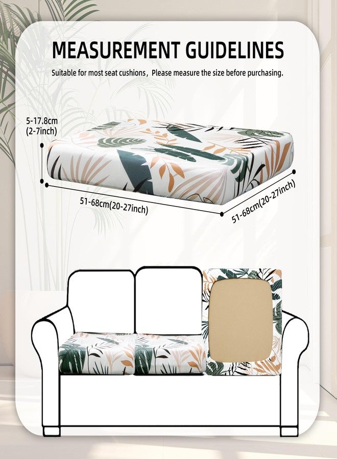 BIETYONE 8Pcs Stretch Patio Cushion Covers,Outdoor Couch Covers Replacement,Outdoor Couch & Sofa Slipcovers,for Patio Furniture Cushion Covers,Washable Reusable Furniture Protector(coconut trees,Cover Only) - Image 2