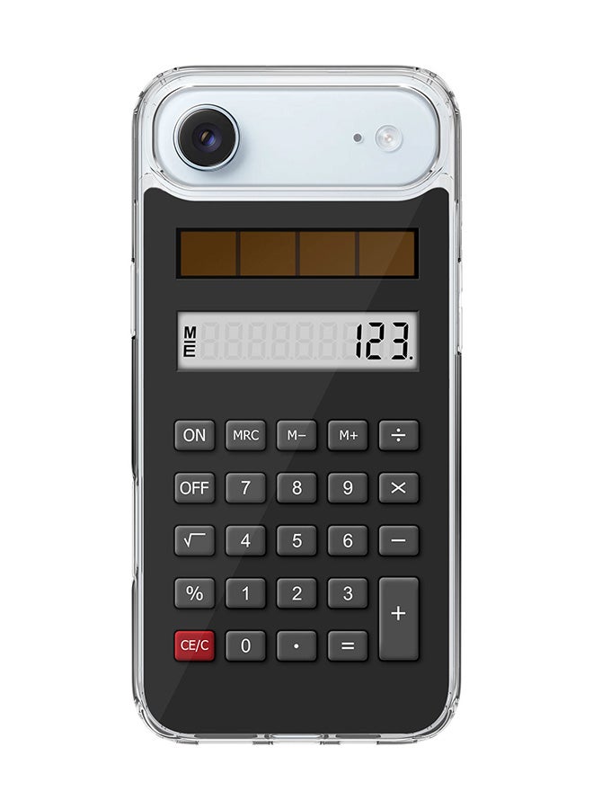 Stylizedd Classic Clear MagSafe Case for iPhone 17 Air , Hybrid Soft Case Flexible Edges Anti Drop TPU PC Gel Thin Transparent Cover [ Designed for iPhone 17 Air ] - Calc (Black)