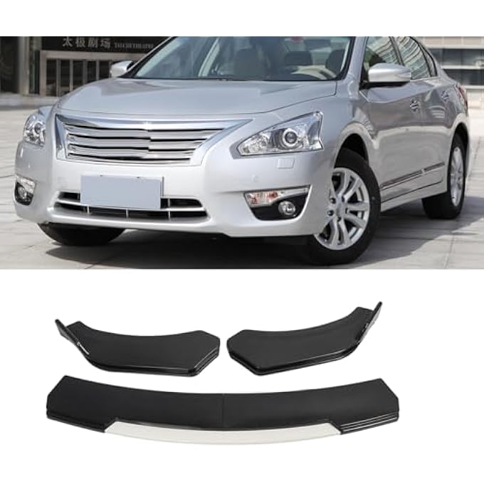 Jiawu Front Bumper Lip Chin, Prevents Collisions, Reduces Wind 4 Piece Front Bumper Lip Separator Carbon Fiber Pattern Sporty Double Layer for (43frbmiogu-13) - Image 5