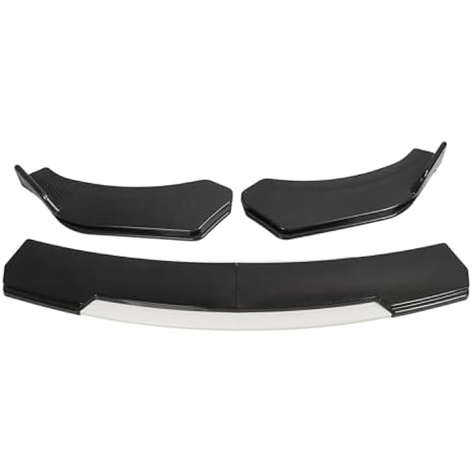 Jiawu Front Bumper Lip Chin, Prevents Collisions, Reduces Wind 4 Piece Front Bumper Lip Separator Carbon Fiber Pattern Sporty Double Layer for (43frbmiogu-13) - Image 1