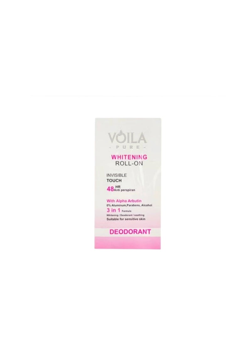 Voila Voila Pure Whitening Roll On Invisible Touch 48 Hours Antiperspirant Suitable For Sensitive Skin / Cotton Candy Scent 50 ml - Image 2