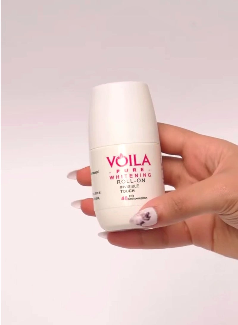 Voila Voila Pure Whitening Roll On Invisible Touch 48 Hours Antiperspirant Suitable For Sensitive Skin / Cotton Candy Scent 50 ml - Image 5