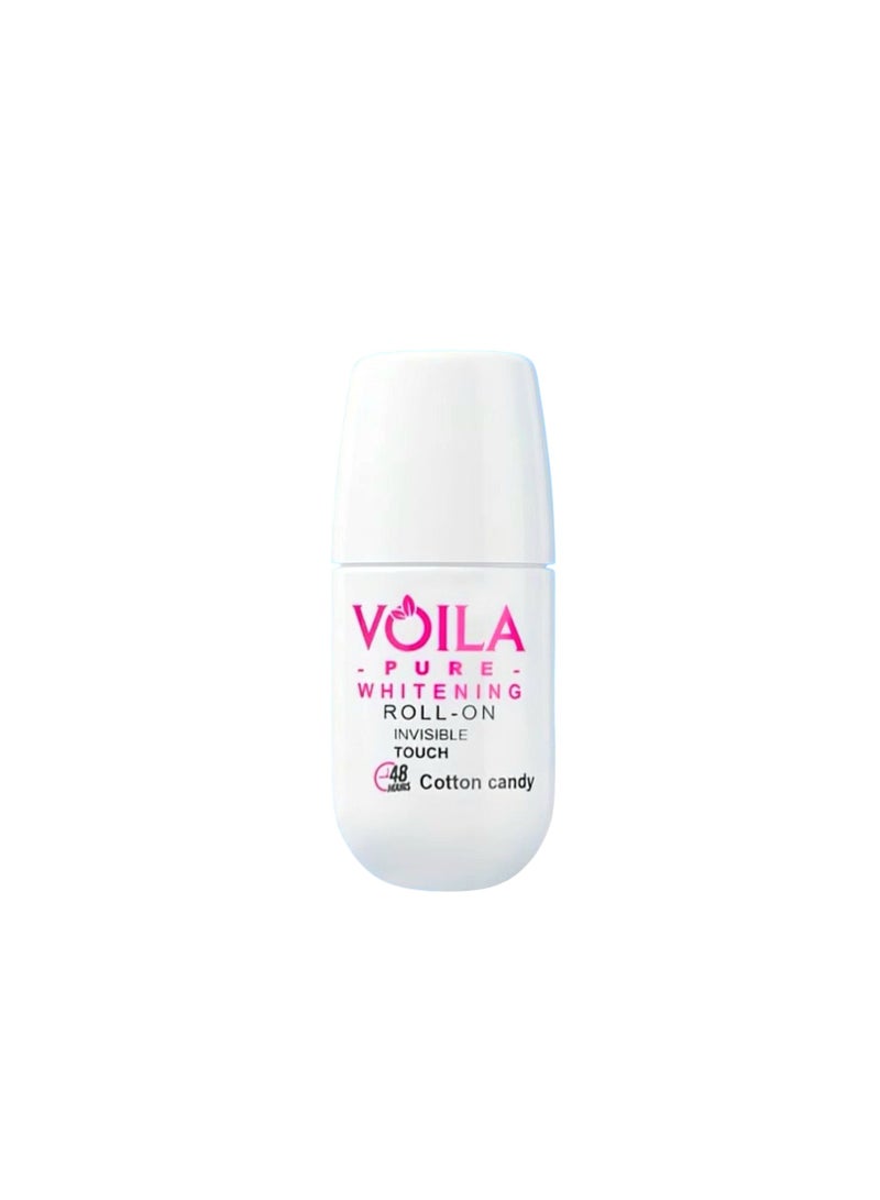 Voila Voila Pure Whitening Roll On Invisible Touch 48 Hours Antiperspirant Suitable For Sensitive Skin / Cotton Candy Scent 50 ml - Image 1
