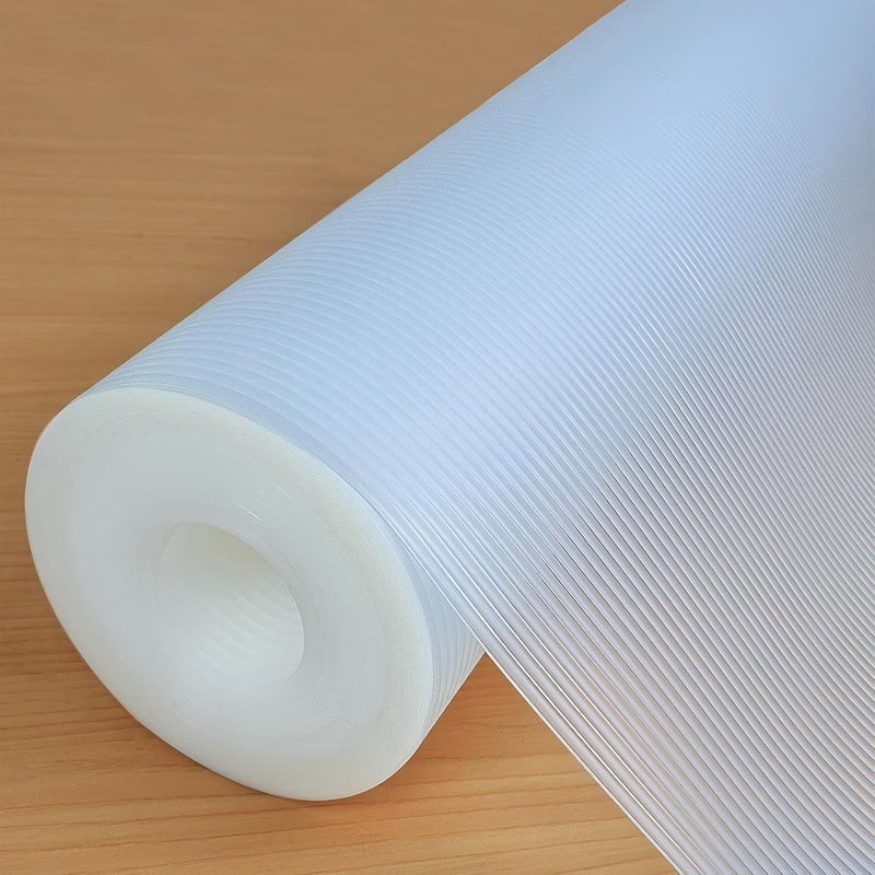 Hersvin Shelf Liners 20 in x 20 ft EVA Drawer Mats, Non-Adhesive Cupboard Protector, Kitchen Cabinet Lining Fridge Liner (Clear Stripe, 50.8x610cm) - Image 1