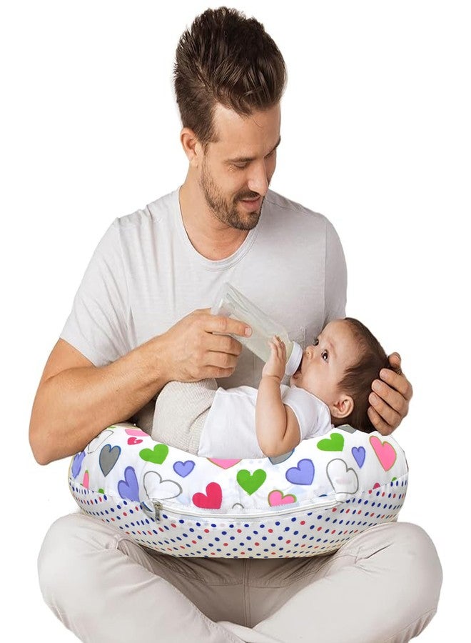 VParents Multipurpose Baby Feeding Nursing Cum Maternity Pillow for New Born Cotton, Recommended for Maternity, Nursing, Medical Daisy (Purple) 110251 - Image 1