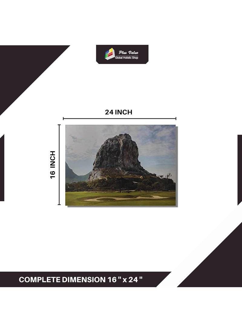Plus Value Plus Value Rock Mountain Painting Vastu Feng Shui Canvas Paintings Print for Home Bedroom Living Room Office 24 x 16 inches  - Image 3
