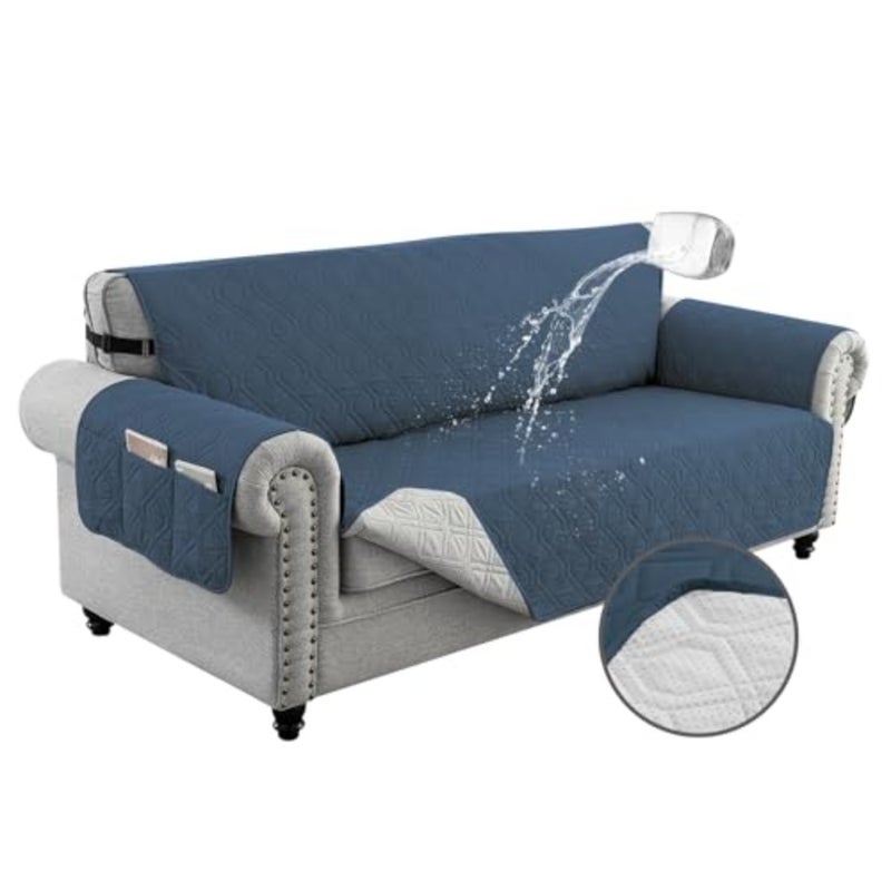 Couch Cover, Waterproof Sofa Covers, Cushion Protector with Non-Skid Backing and Elastic Straps, Dog Couch Cover Protector for 1/2/3/4 Seater, Covers for Dogs Pets 4 Seater Sofa - Image 1