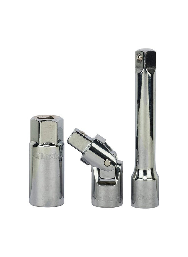 Stanley 86-477 27Pc Chrome Finish Metric Socket Set - Image 1