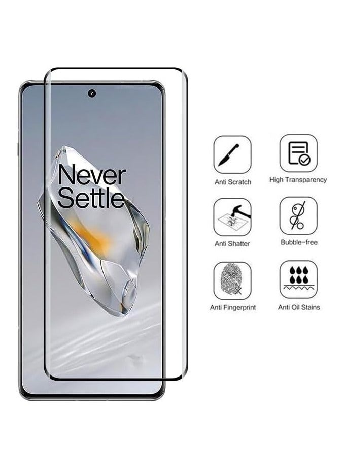 عام 2 + 2 حزمة ل ون بلس 12 ص 5 جرام واقي للشاشة مع عدسة الكاميرا حامي ، التغطية الكاملة الزجاج المقسى فيلم ، هد واضح مقاومة للخدش ل ون بلس 12 ص واقي للشاشة - Image 4