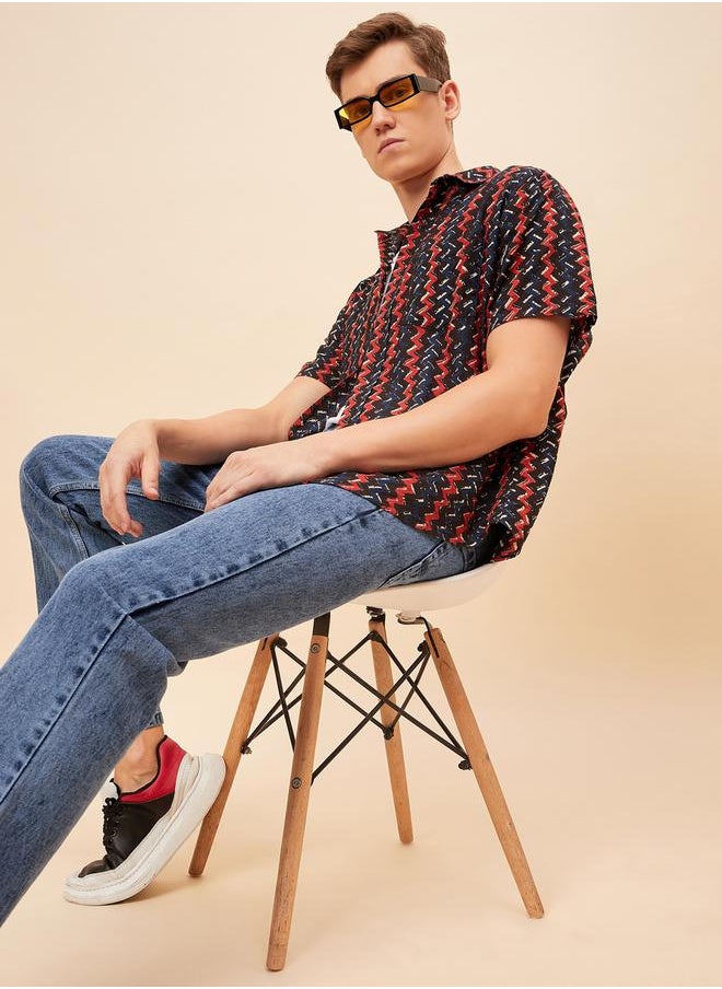 HIGH STAR - Mid Rise Washed Regular Fit Jeans by Styli - Image 1