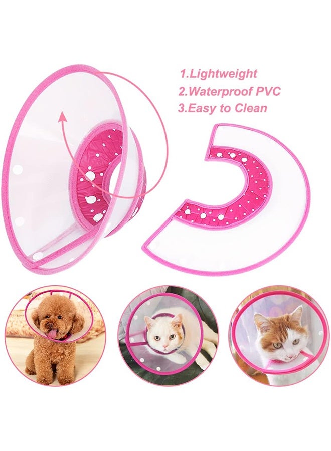 RedMapleTEK Recovery Collar for Cats and Small Dogs, 3 Size of Adjustable 5.7-8in Lightweight Recovery Elizabethan Collar for Cats, Puppies and Mini Dogs (Pink) - Image 4