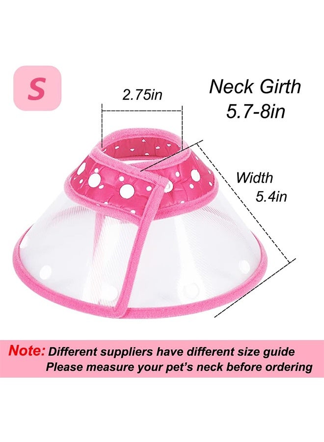 RedMapleTEK Recovery Collar for Cats and Small Dogs, 3 Size of Adjustable 5.7-8in Lightweight Recovery Elizabethan Collar for Cats, Puppies and Mini Dogs (Pink) - Image 3