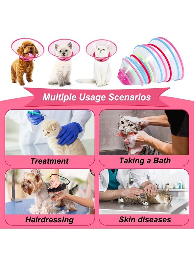 RedMapleTEK Recovery Collar for Cats and Small Dogs, 3 Size of Adjustable 5.7-8in Lightweight Recovery Elizabethan Collar for Cats, Puppies and Mini Dogs (Pink) - Image 5