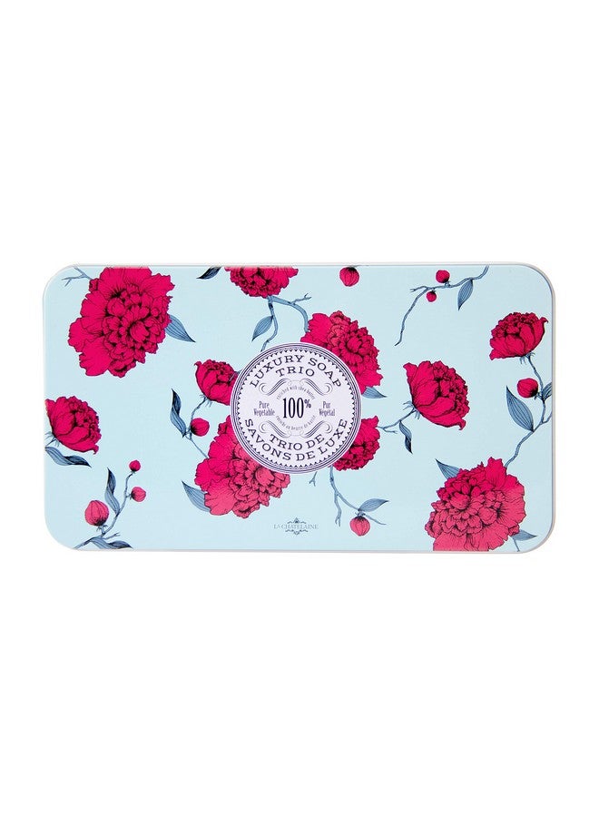 La Chatelaine Luxury Bar Soap Trio Gift Set Tin | Made In France | Natural And Organic | Shea Butter Formula | 3 X 7 Oz / 200G -Aqua Soap Trio (Coconut Milk, Shea, Sweet Almond)