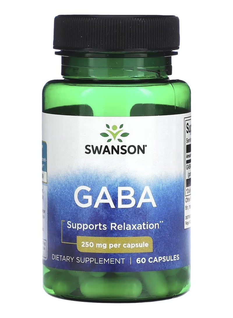 Swanson, Gaba, 250 mg, 60 Capsules