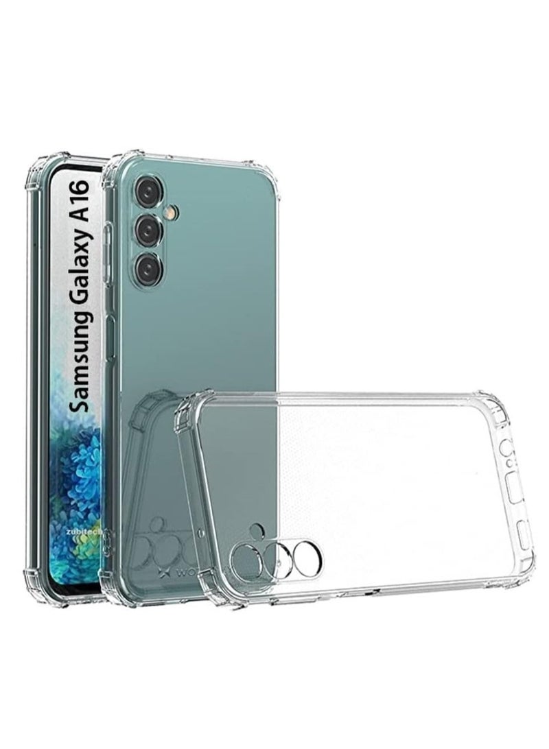 Samsung Galaxy A16 5G Clear Cover Case soft TPU Transparent Silicone Rubber Back Protective Case shock Absorbent Reinforced Corner for Samsung Galaxy A16 5G Clear (Clear) - Image 1