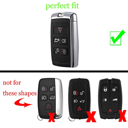 ontto Key Fob Cover Case Compatible with Land Rover Fit for Range Rover Black - Image 3