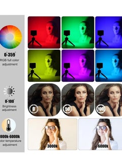 TIGER RGB LED Video Light for Live Streaming, Photography & Vlogging – 3000mAh Rechargeable Portable Camera Light with 0-360° Full Color, Adjustable Brightness, CRI 95+, 3000K–6000K Bi-Color Temperature – Lightweight LED Lighting for Video Conference, YouTube, TikTok  - Image 2
