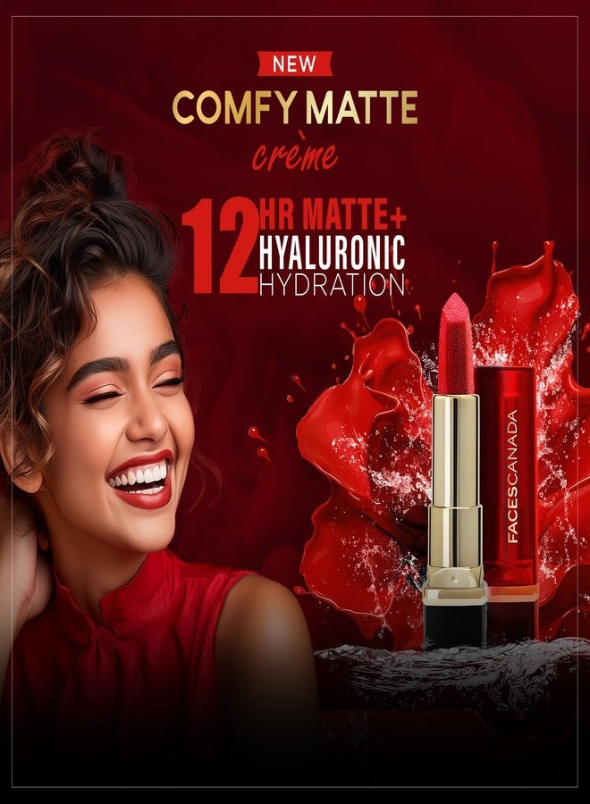 فاسيسكانادا أحمر شفاه كريمي مطفي مريح من فيسز كندا - ناتس أباوت يو، 4.2 غرام | ثبات طويل | لمسة نهائية كريمية مطفية | لون غني | ترطيب وتغذية فائقة | تطبيق سلس بمسحة واحدة - Image 3