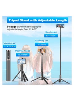 Portable Mini Selfie Stick with Rotatable Handle and Extendable Distance Universal Phone Holder with Stable Tripod Base Wireless Camera Remote Control Multifunction for Outdoor Photography - pzsku/ZA09780C2764D6378442CZ/45/_/1732518768/31465eb5-e786-4497-9714-e1f1f04ee62f