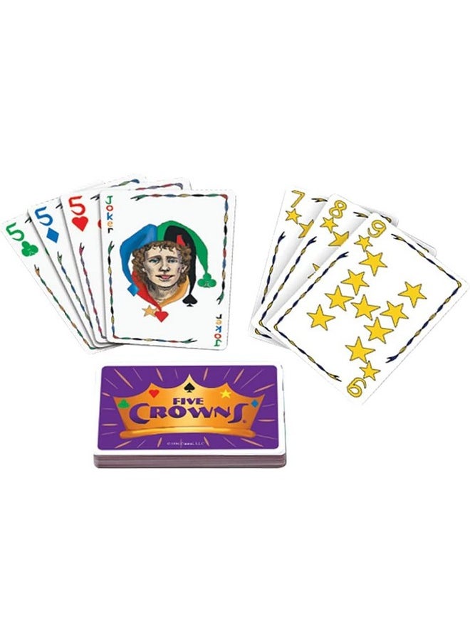 PLUSPOINT - PLUSPOINT Five Crowns Card Game,The Game Isn't Over Until The Kings Go Wild!,5 Suited Rummy-Style Card Game Family Game for Traveling for Ages 8+ - Image 1